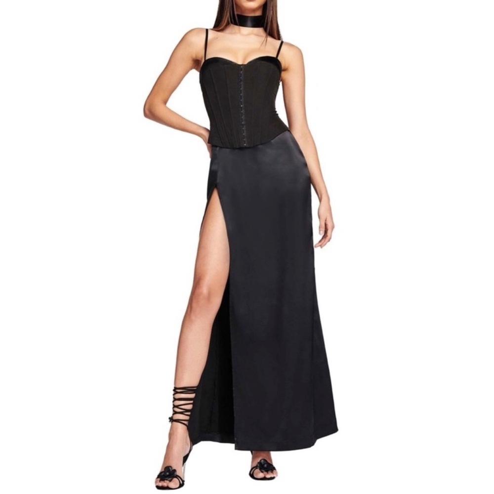 I.Am.Gia. Friella Corset Maxi Dress Black NWT